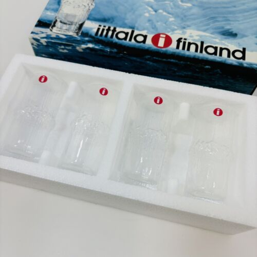Iittala Glass Niva - 4 X Shot Glass Set - Tapio Wirkkala - New Old Stock - Rare - Picture 5 of 9