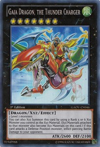 Gaia Dragon, the Thunder Charger - GAOV-EN046 - Super Rare - 1st Edition x3 - Ne