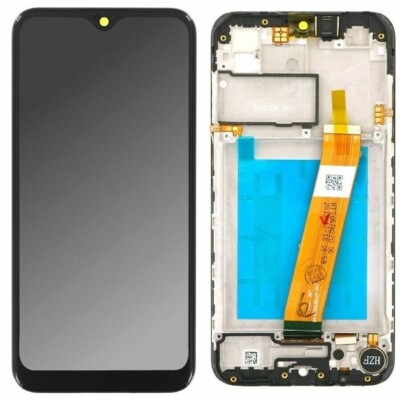 Original Samsung Galaxy A01 A015F  Display Touch  Bildschirm Rahmen Schwarz