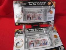 Tap Bracket As Seen On TV Silver Steel Top Mount Curtain Bracket 30 lbs. Capacit