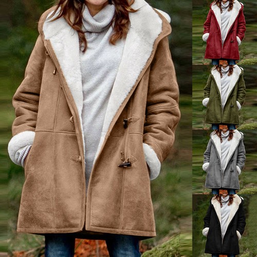 Plus Size Solid Plus Velvet Coats 