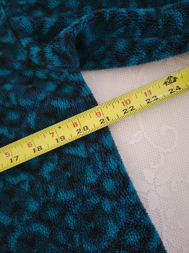 VTG 90s LL Bean All Over Print Snap Fleece Pullover Mens Womens Jacket