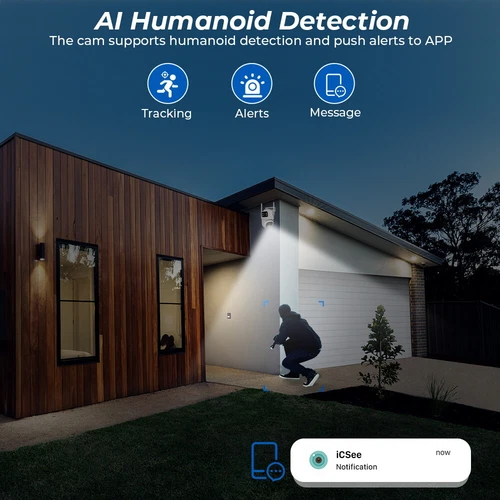 AUßEN ÜBERWACHUNGSKAMERA 8MP 4K WLAN WIFI IP NETZWERK CAMERA PTZ Auto-Tracking - Bild 9 von 16