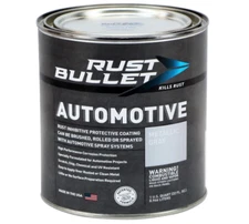 RUST BULLET Automotive Rust Inhibitor–UV Resistant, Premixed Metallic Gray Paint