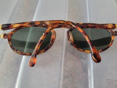 Vintage Ray Ban Gatsby Deluxe DLX 1 Oval Amber Gold W1524