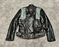Vtg Golden Crown By Bristol Leather Motorcycle Jacket Black Belt *read*