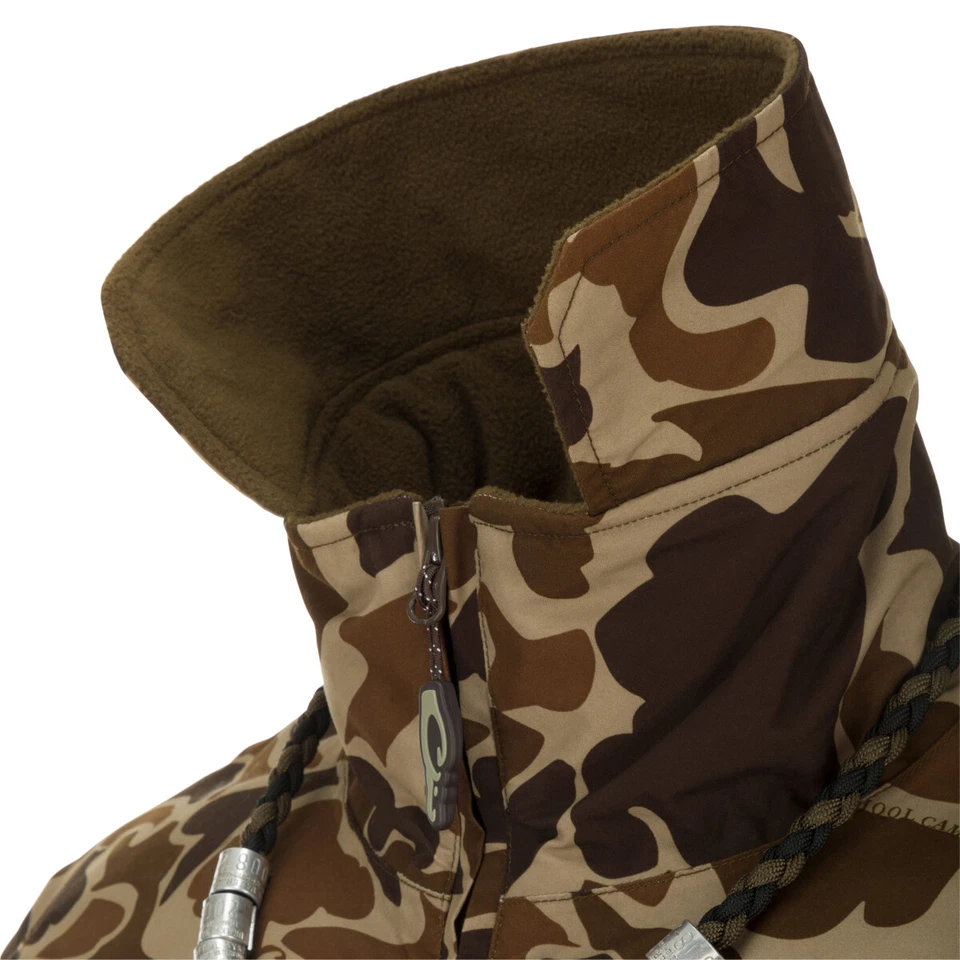 Drake Waterfowl MST Waterproof Fleece-Lined 1/4 Zip Jacket Old School Camo - Image 4 of 4