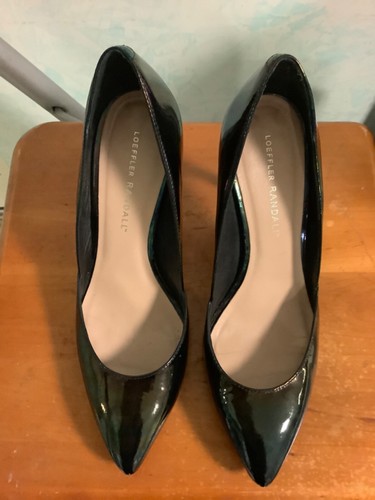 Loeffler Randall Patent Leather Heels Pumps Green Purple Size 7.5 B - Picture 2 of 9