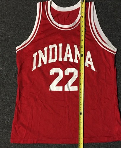 Vtg 90s Champion Indiana Hoosiers #22 Basketball Jersey 42 USA School Track 80s - Picture 10 of 10