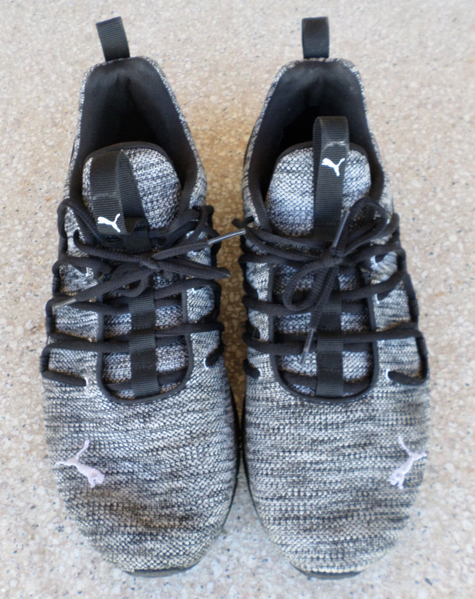 PUMA Axelion Black/White Fabric Training Shoes. Men's 11.5 #191425