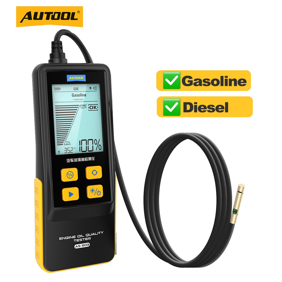Engine Oil Tester Auto Gasoline Diesel Engine Oil Quality Detector Temper Test