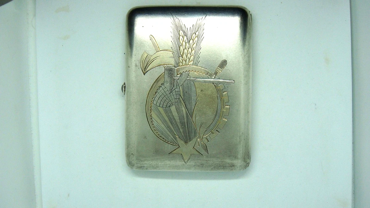 Post - 1940 Antique Silver Cigarette Cases for sale