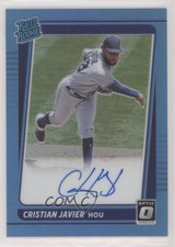 2021 Panini Donruss Optic Carolina Blue Prizm 21/35 Cristian Javier Auto 2d9