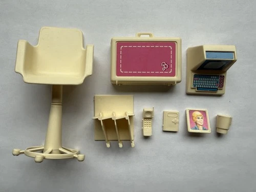 Vintage Mattel 1984 Barbie Home & Office Studio Accessories only RARE