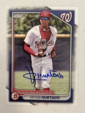Victor Hurtado SIGNED 2024 Bowman Draft #BD-168 IP AUTO Washington Nationals 