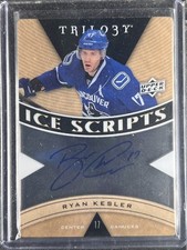 Kesler, Ryan - 2012-13 Trilogy - Ice Scripts - Autograph
