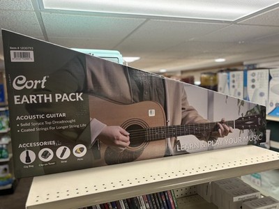 Cort Earth 60 Dreadnought Acoustic Guitar Earth Pack Bundle with Accessories