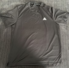 adidas M Notch Tee Men's Black Crew Neck T-Shirt Size M Lightweight Polyester