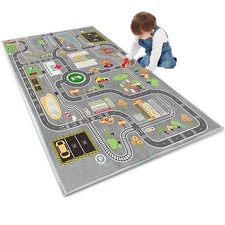 Kids Rug Play Mat Great for Playing with Cars and Toys,Educational Kid Road a