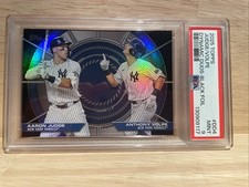 2025 Topps Aaron Judge Anthony Volpe Dynamic Dual Black Foil PSA 9 # 09/10