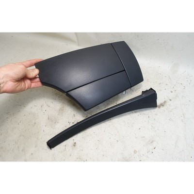  2004-2010 BMW E60 5-Series Front Center Sliding Armrest Set Black Leather OEM
