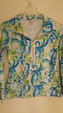 Lilly Pulitzer 1/2 zip pullover sweatshirt floral womens XS