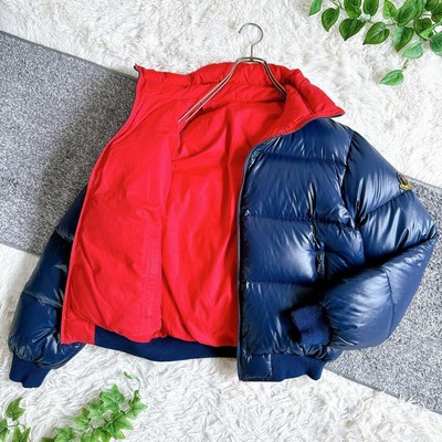 Vintage 1980s Old Moncler Asics Down Jacket Outer Mens Size M Navy