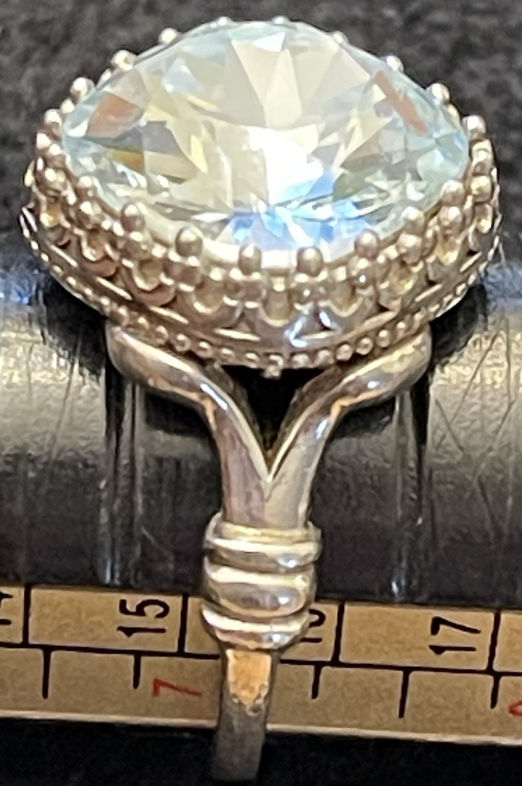 Statement FD Sterling Silver Ring Quartz Crystal … - image 7