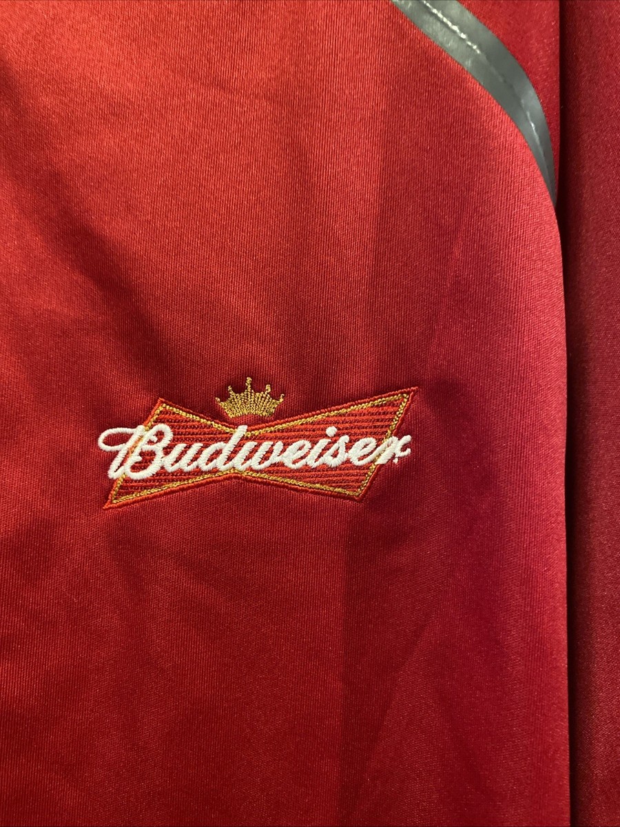 Budweiser Men's 2XL Windbreaker Qtr Zip Jacket Red | eBay
