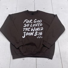 Gildan Sweatshirt Womens Large Brown Heavy Bl...