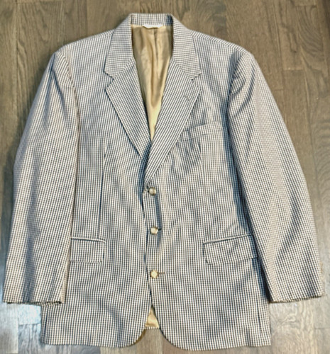 Orvis, Men's 42R Vintage 1980s Orvis Wool Houndstooth Sport Coat Blazer Jacket USA Rare