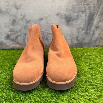 Vionic Brionie Ankle Boots Womens Size 6 Wide Brown Water  display picture 1