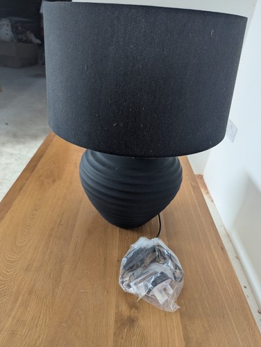 Large Beautiful Jet Black Table Lamp and Shade...Cost £160 NOW JUST £50.... - Picture 2 of 5