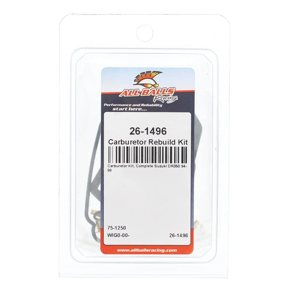 Nuevo kit de reconstrucción de carburador All Balls 26-1496 para Suzuki DR 350 1994-1999 Foto 4 de 4