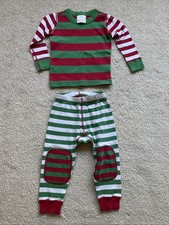 HANNA ANDERSSON ORGANIC COTTON CHRISTMAS LONG JOHNS PAJAMAS 80  18-24mo