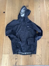 Patagonia Black Hooded Lightweight Zip Windbreaker Jacket Men's
