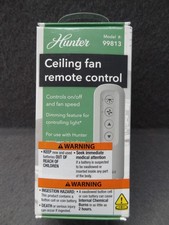 NEW Hunter 99813 Ceiling Fan Remote Control Wall Mount Cradle Light Dimmer Speed