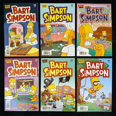 Simpsons Comics: Bart Simpson #80, 82, 83, 84, 85, 86 | Bongo Comics | Lot of 6!