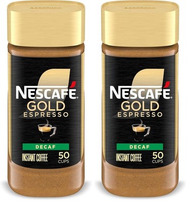 Nescafe Gold Decaf Espresso Instant Coffee 3.17 oz Pack of 2 Decaffeinated