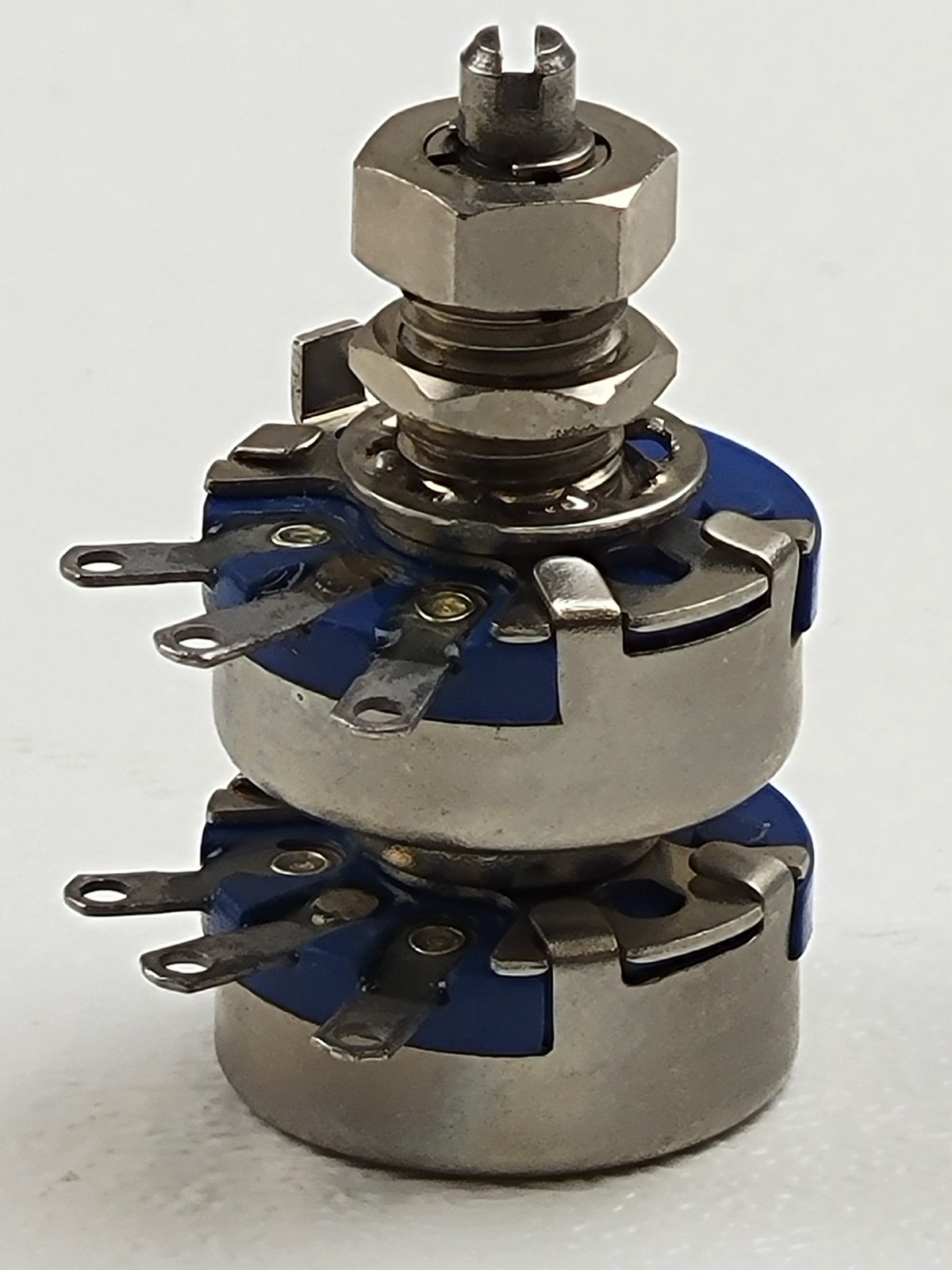 (Lot of 2) Vintage Centralab BAS115-012 Dual Gang Potentiometers