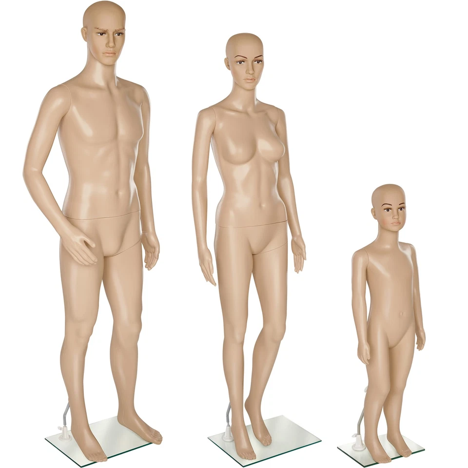 TECTAKE Mannequin Display Clothes Shop Window Fashion Body Plastic Life Dummies Stands