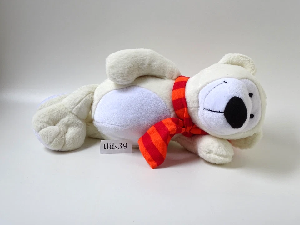 Florett Textil Eisbär Bär mit Schal Spieltier Stofftier Kuscheltier (T233) - Bild 2 von 3