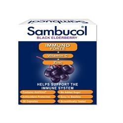 Sambucol Natural Black Elderberry Immuno Forte Capsules | Vitamin C | Zinc | Immune Support Supplement| 30 Capsules - Image 11