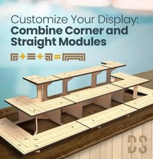 Natural Wood Multi-Tiered Display Stand