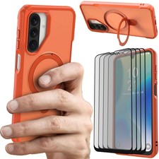 For Samsung Galaxy A06 A16 A26 A36 A56 Case Ring Stand Cover / Screen Protector