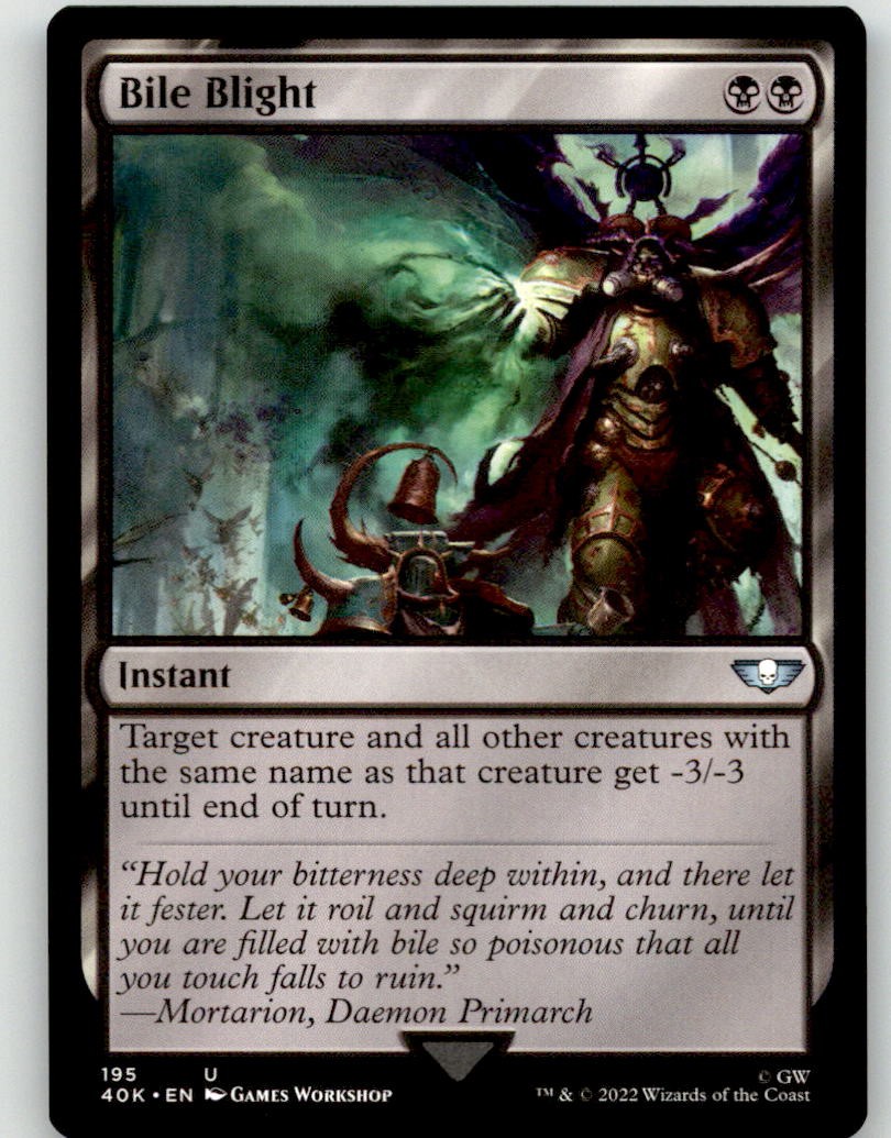 Bile Blight 195 Uncommon Universes Beyond: Warhammer 40,000 MTG Lightly Played