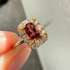 925 Sterling Silver Ring 5x3mm Red Natural Rhodolite Garnet Gemstone Zircon Cute — photo 9