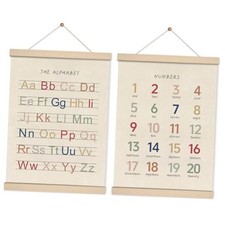 2 Pack Alphabet Numbers Poster Hanger Frame, Boho Style Alphabet  Numbers