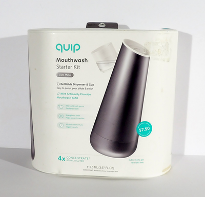 #ad Quip Mouthwash Refillable Dispenser Only Slate Gray New and Sealed *Please Read* $14.99