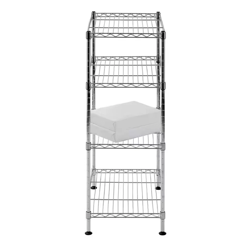 Chrome 4-Tier Heavy Duty Steel Garage Storage Shelving Unit (20 In. W X 32 In. H - Image 3 of 4
